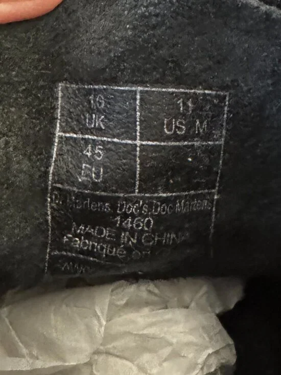 DOC MARTENS 1460 Smooth Leather Lace Up Boots (M Sz 11) - Picture 7 of 8